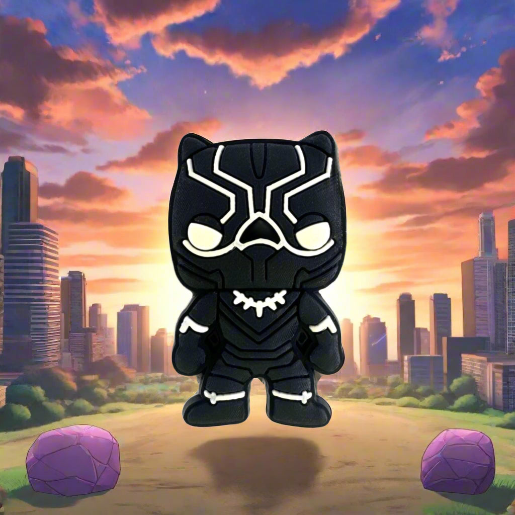 Black Panther Croc Charm