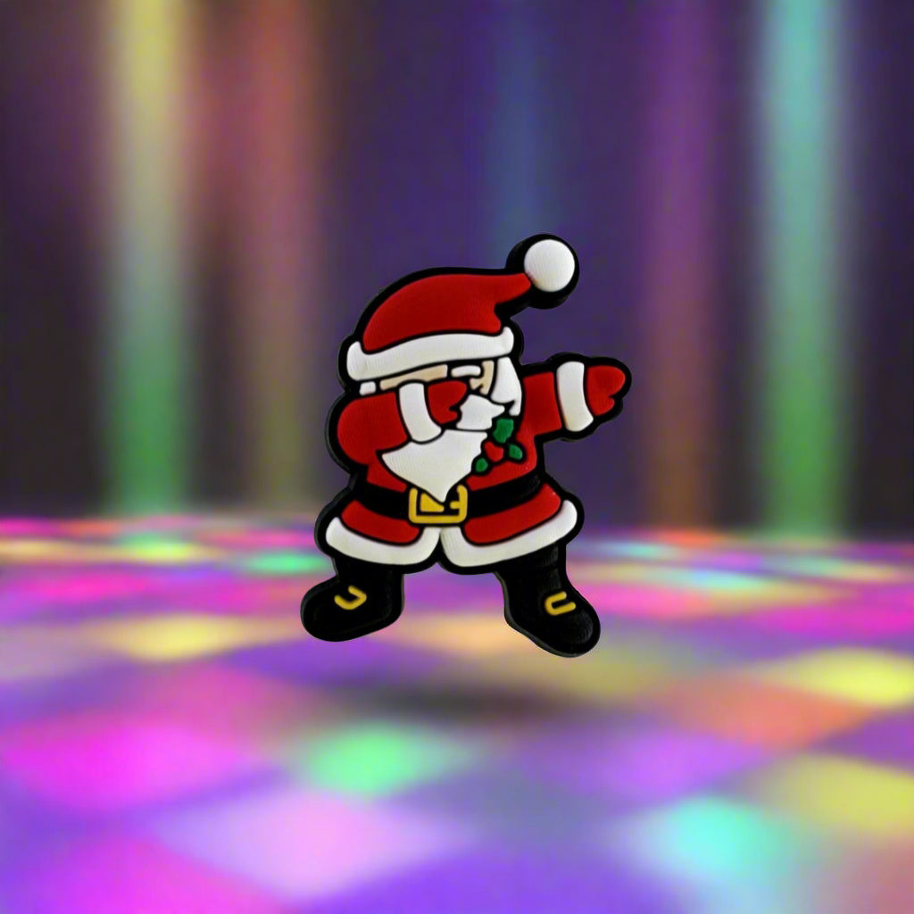 Dabbing Santa Croc Charm