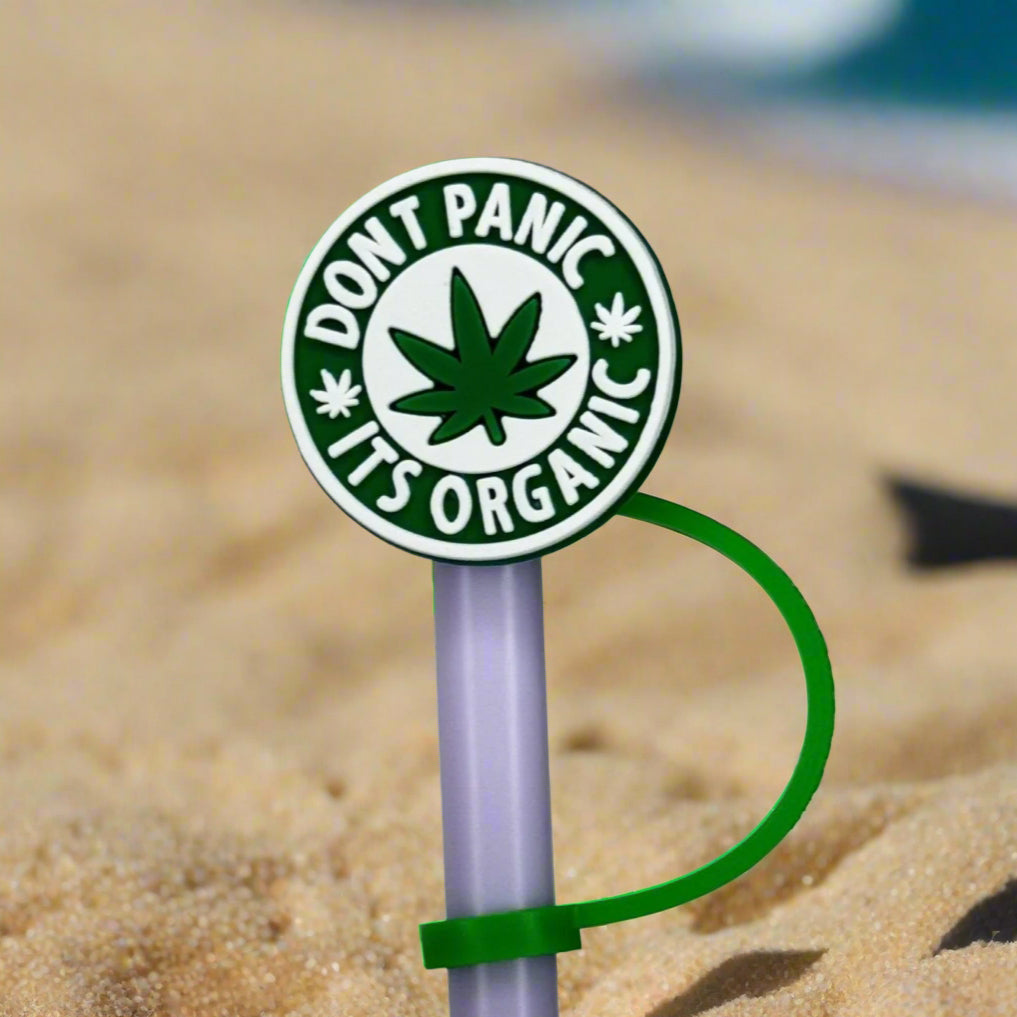 Don't Panic Its Organic Croc Straw Topper