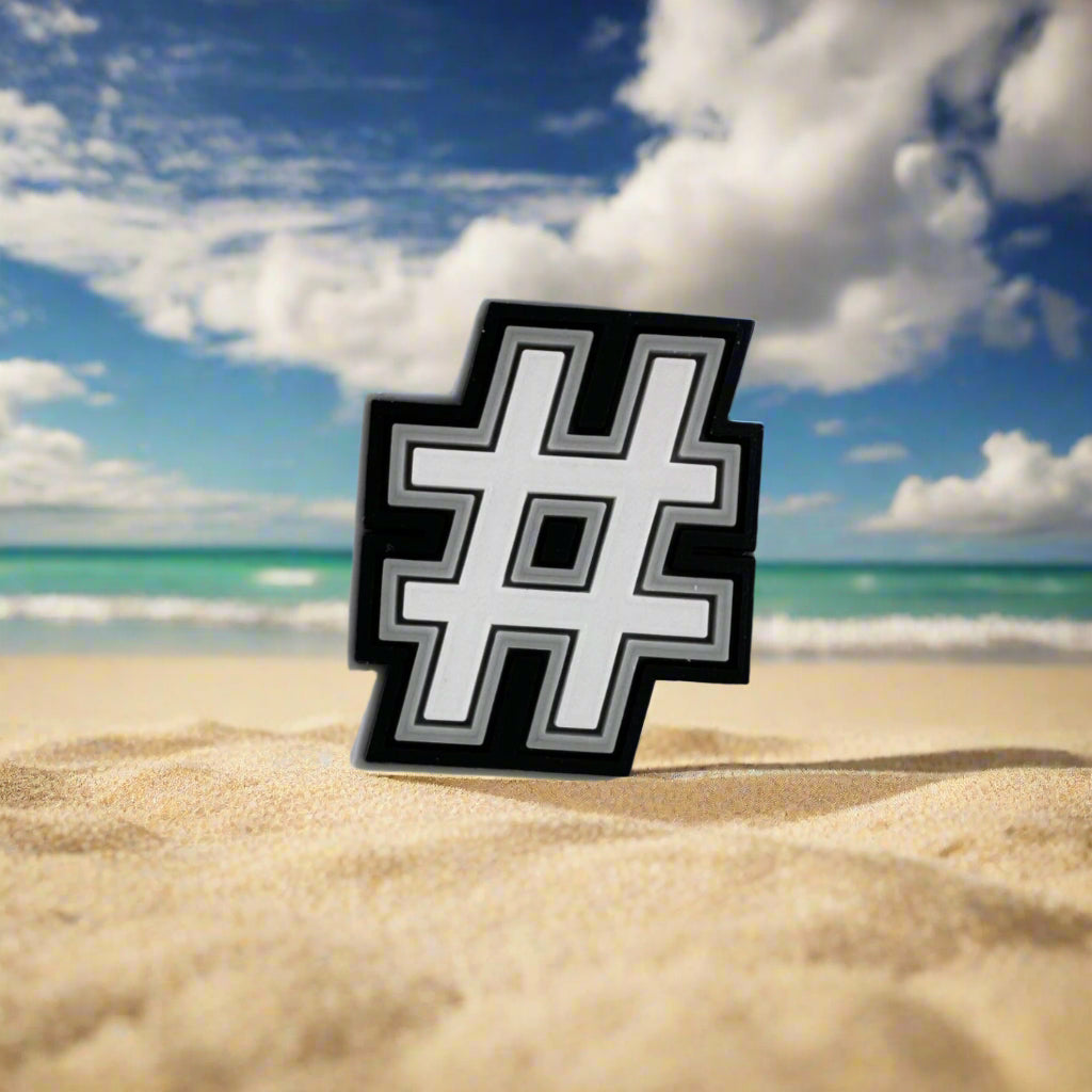 Hashtag Symbol Croc Charm