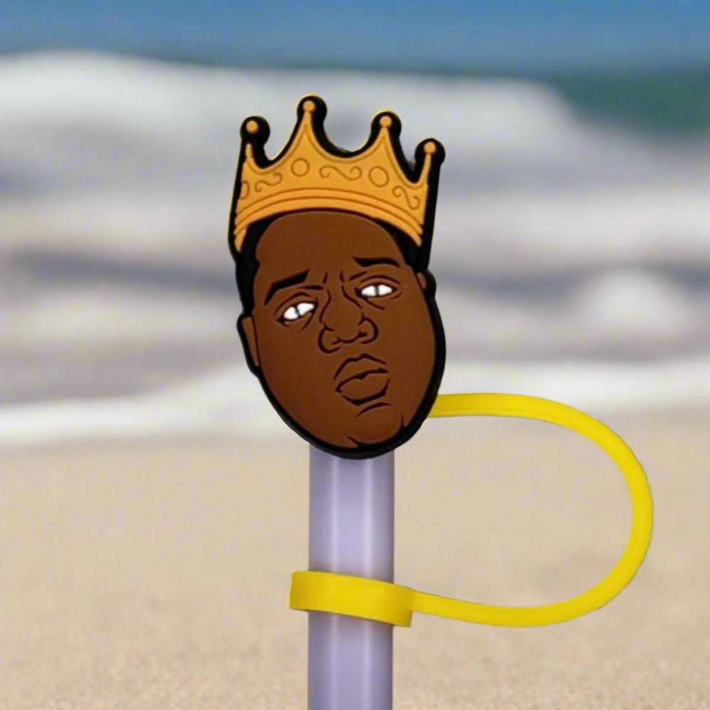 Hip Hop Legend with Crown Croc Straw Topper