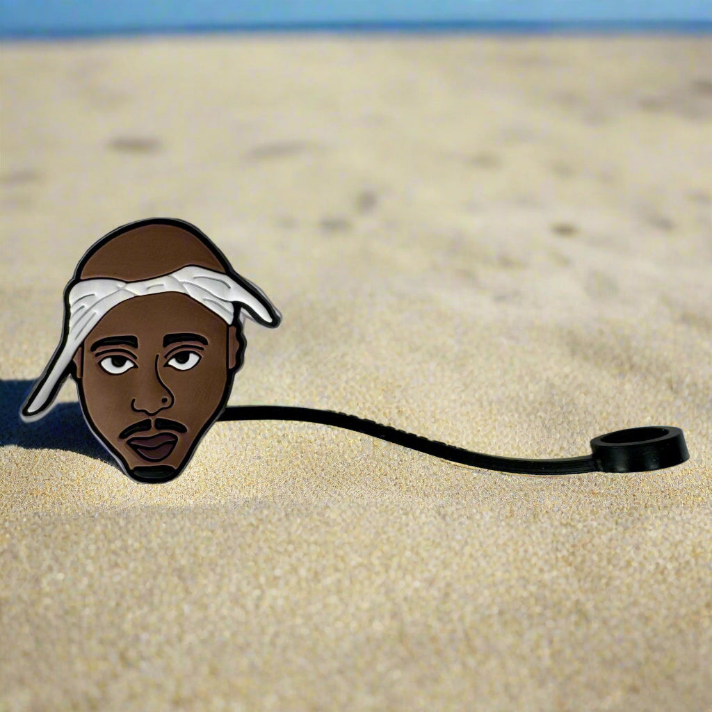 Hip Hop Legend with Headband Croc Straw Topper