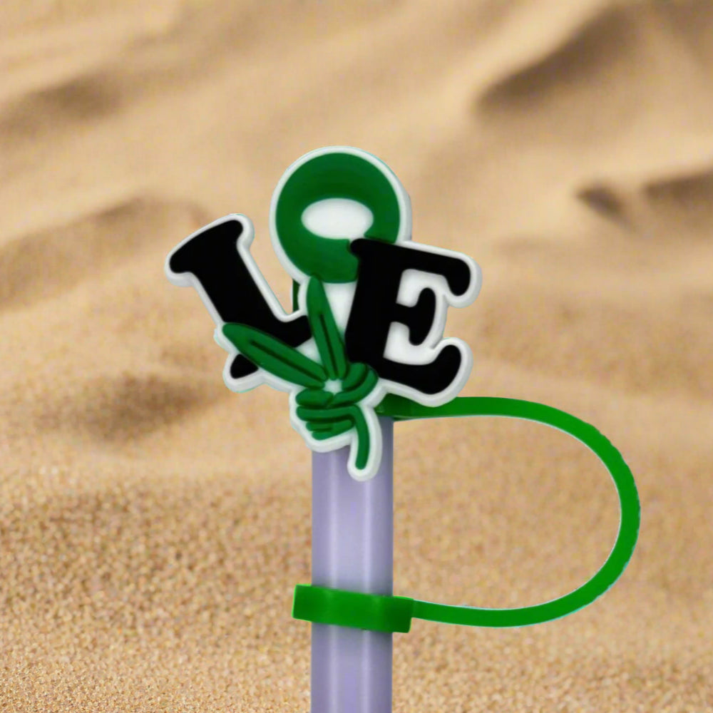 Love Grass Croc Straw Topper