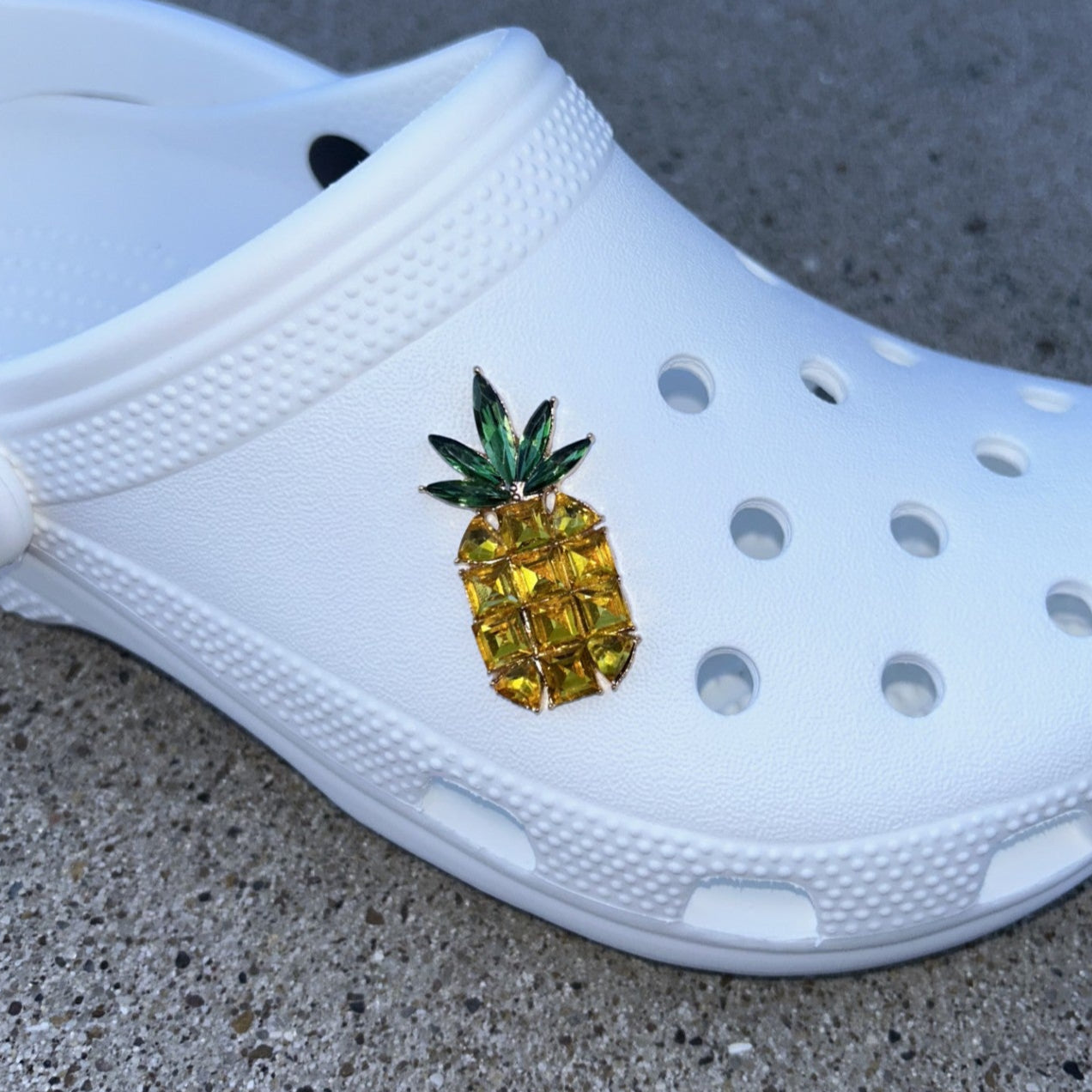 Pineapple Bling Croc Charm