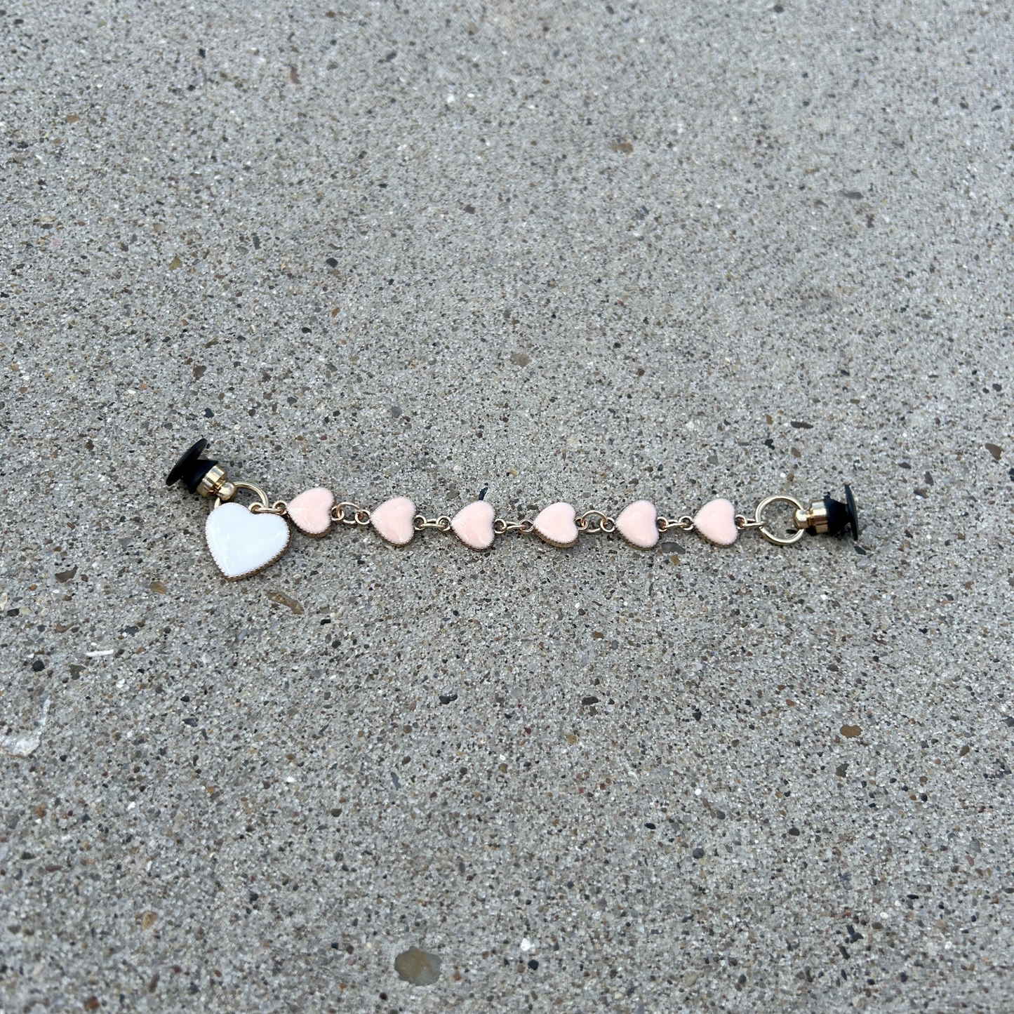 Pink Hearts Shoe Chain