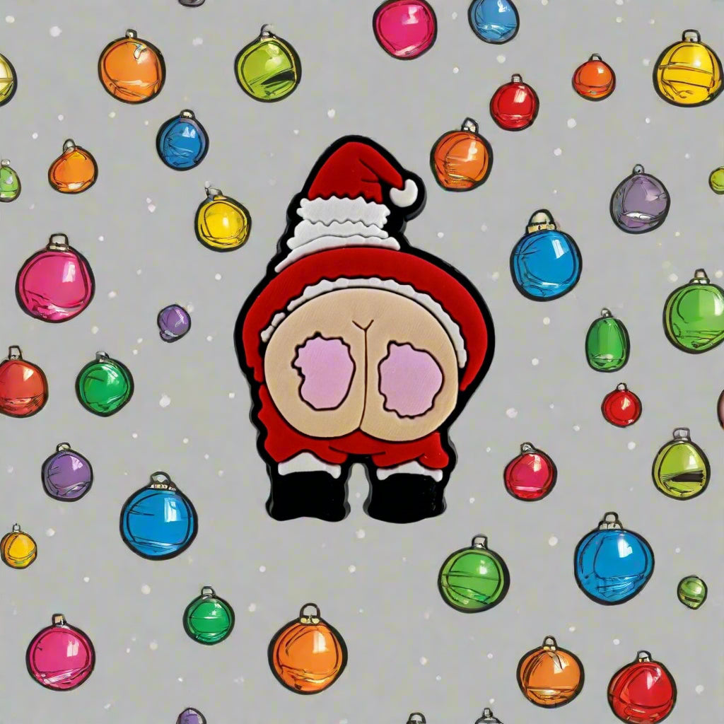 Santa Mooning Croc Charm