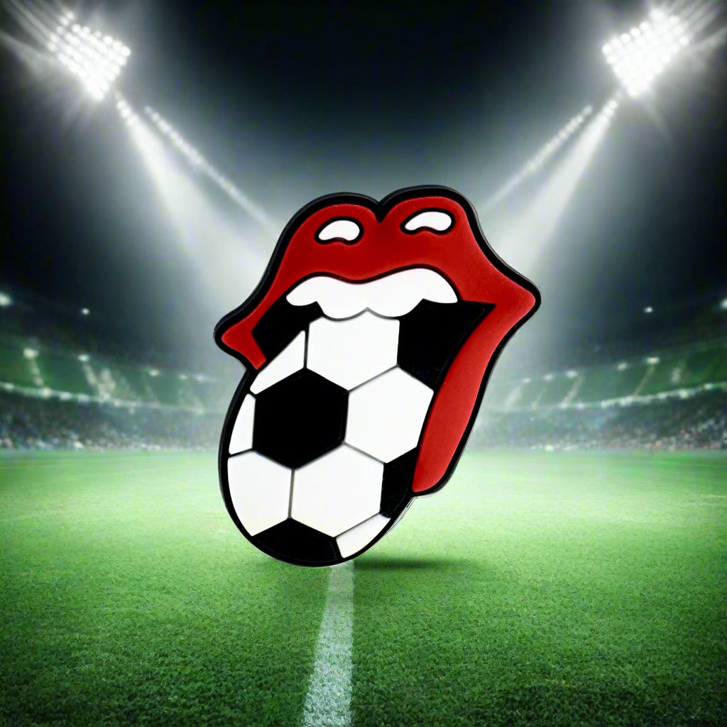 Soccer Tongue Croc Charm