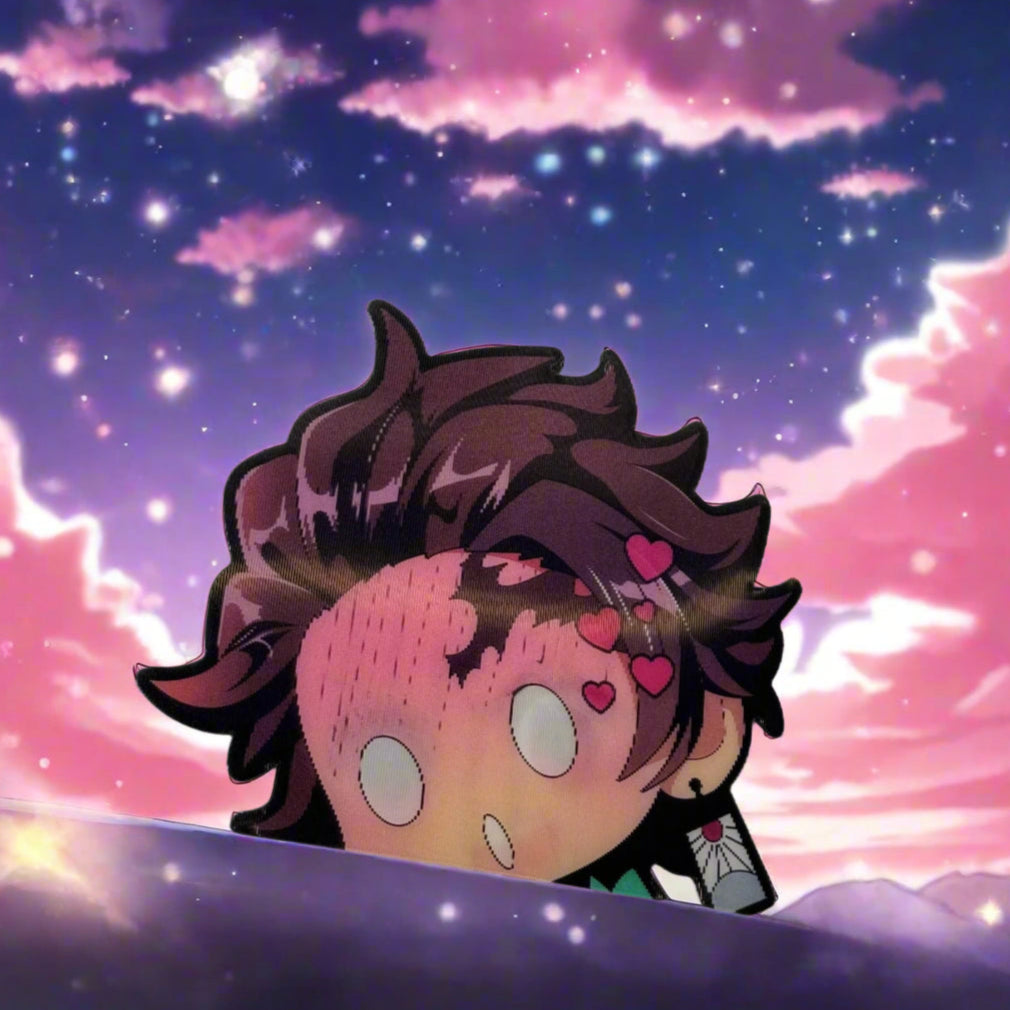 Tanjiro with Hearts 2D Sticker