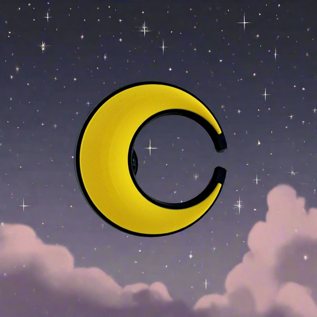 Yellow Moon Croc Charm