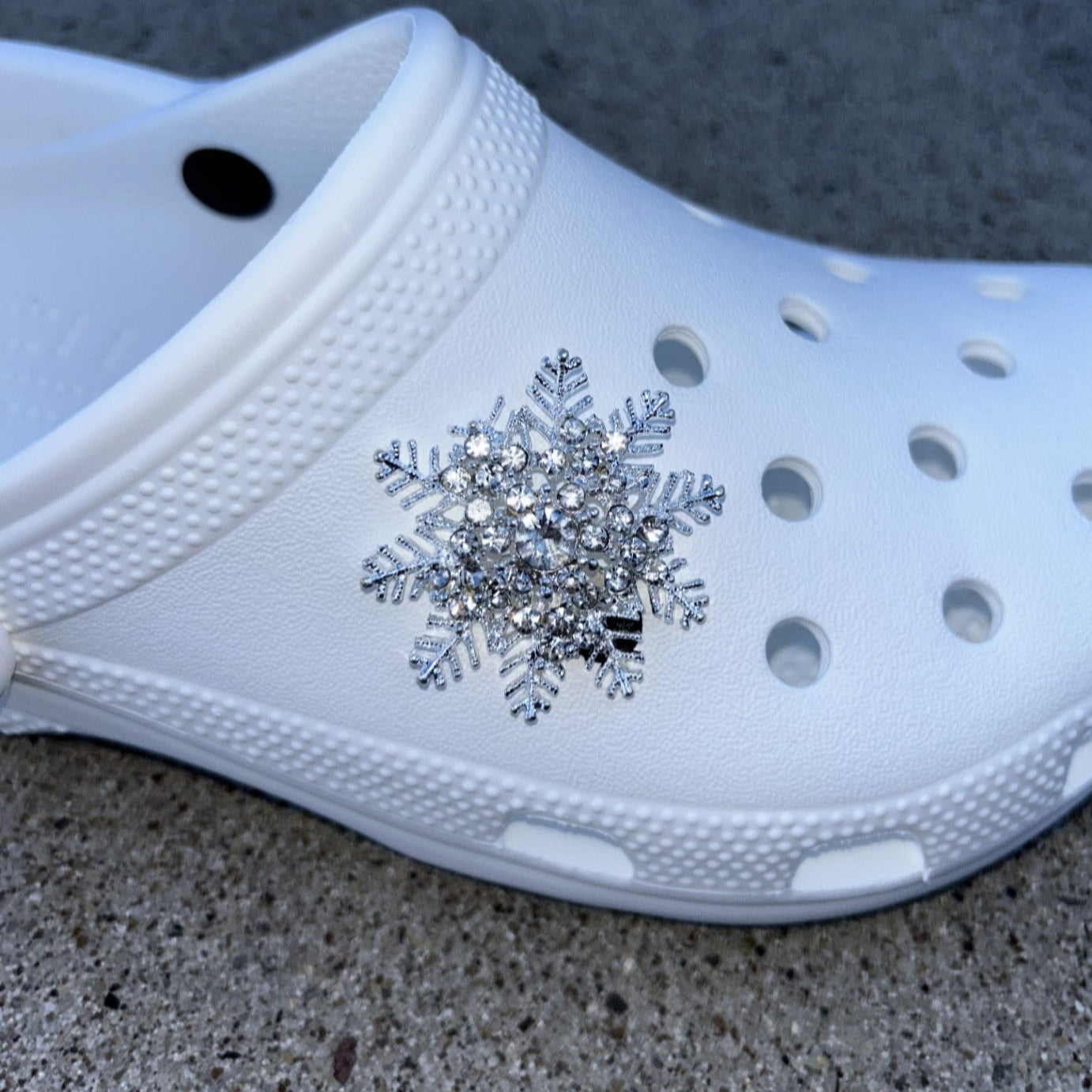 3D Snowflake Bling Croc Charm