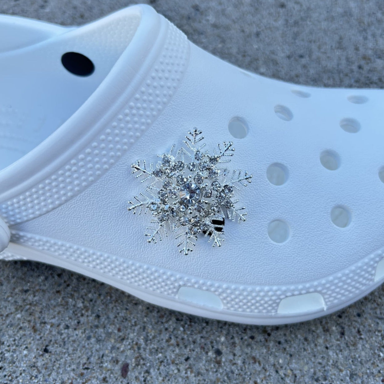 3D Snowflake Bling Croc Charm