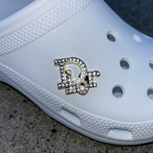 Gold Dior Bling Croc Charm