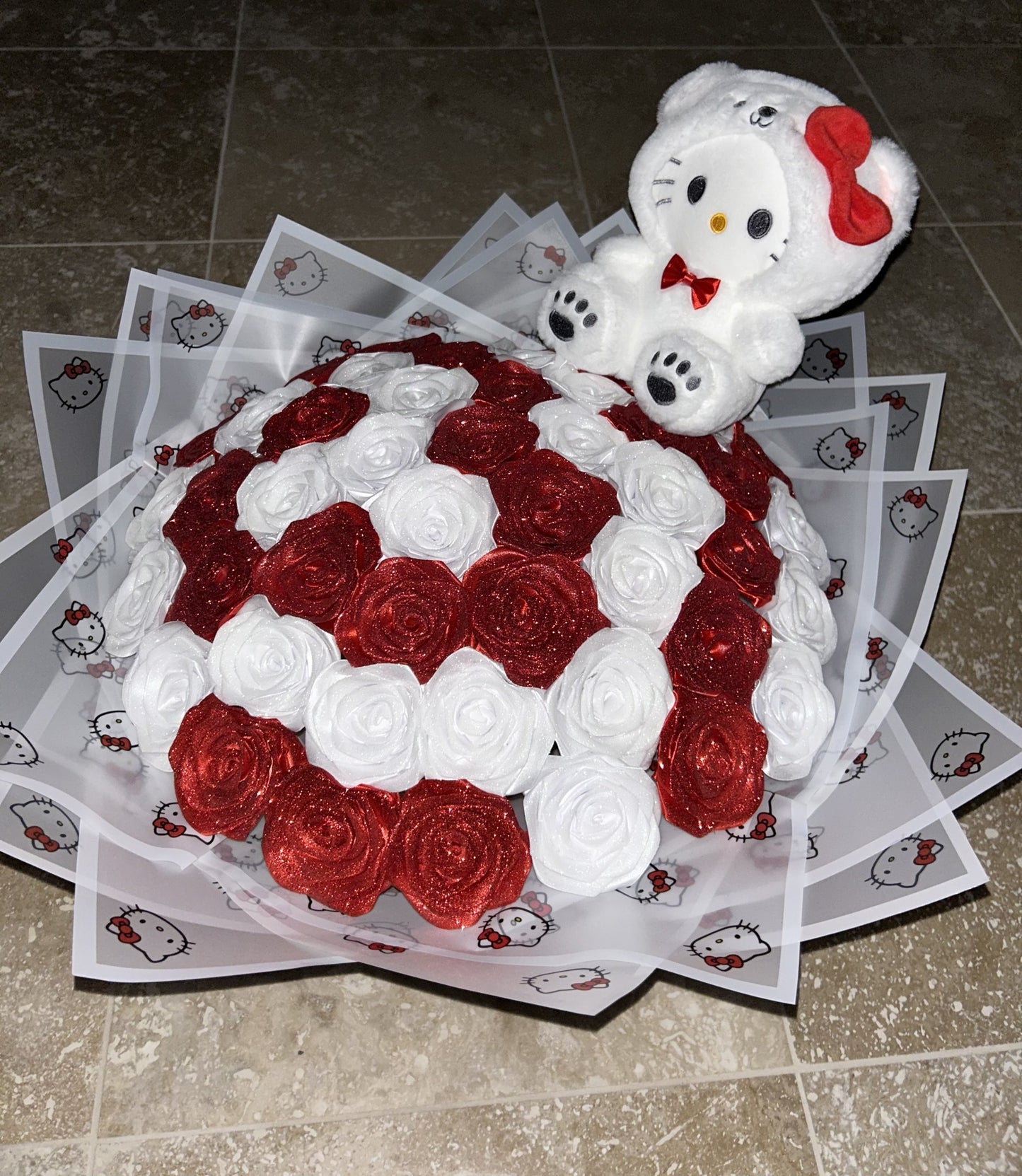 Hello Kitty Eternal Roses - Handmade 50 ct