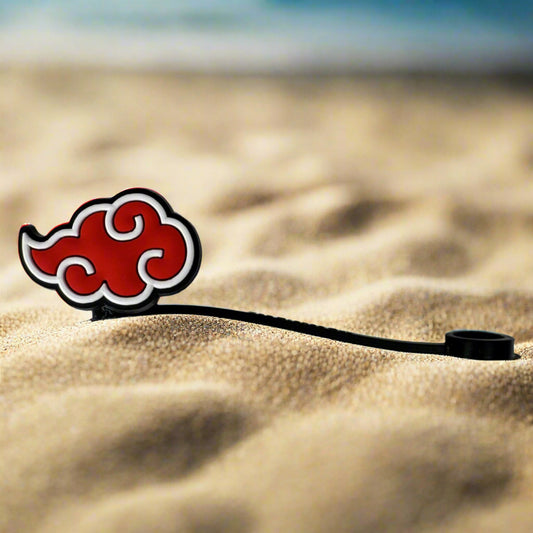 Akatsuki Red Cloud Croc Straw Topper