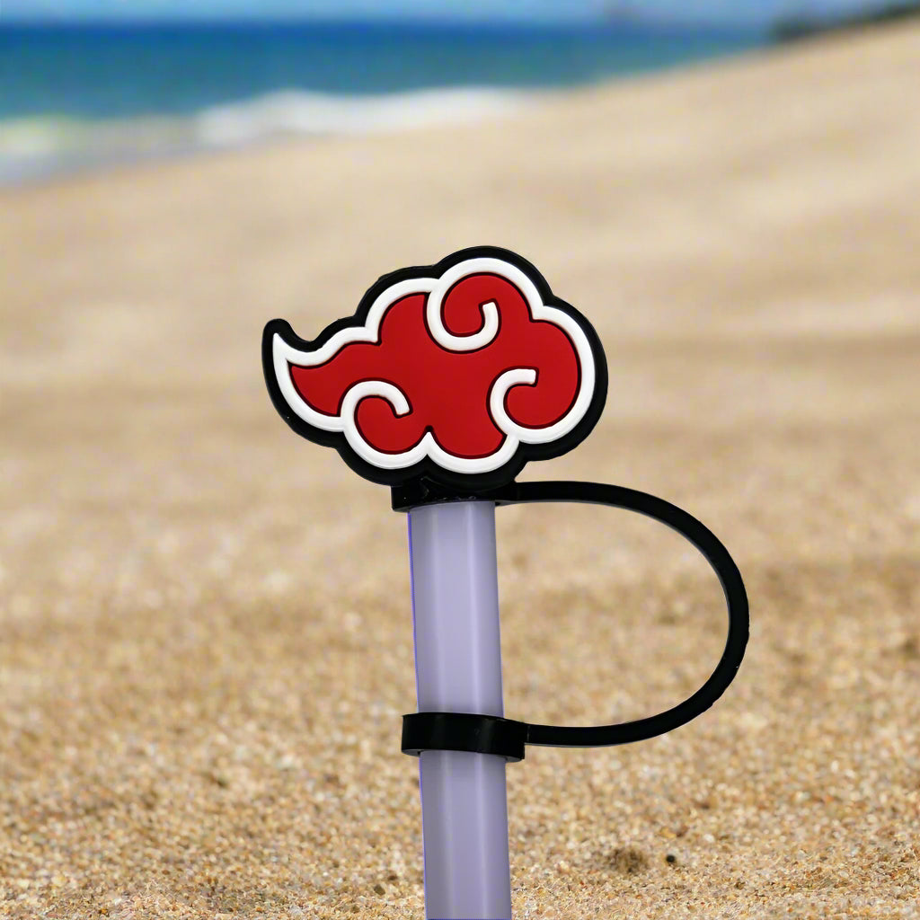 Akatsuki Red Cloud Croc Straw Topper