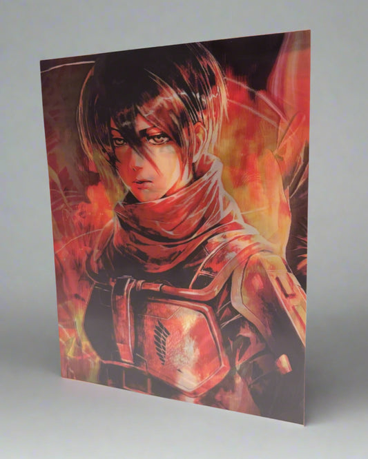 Attack on Titan / Eren, Mikasa, Armin - 3D Anime Poster