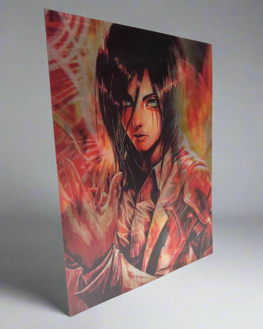 Attack on Titan / Eren, Mikasa, Armin - 3D Anime Poster