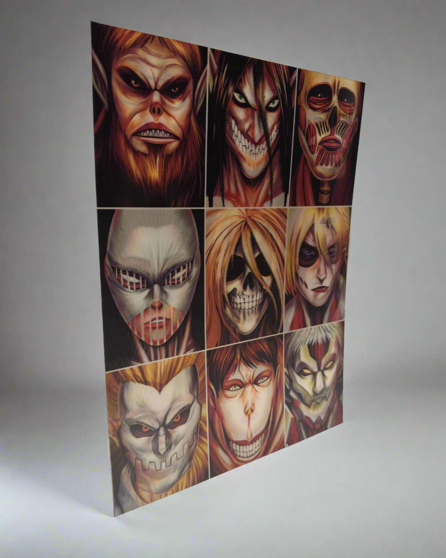 Attack on Titan / Titan Shifters - 2D Anime Poster