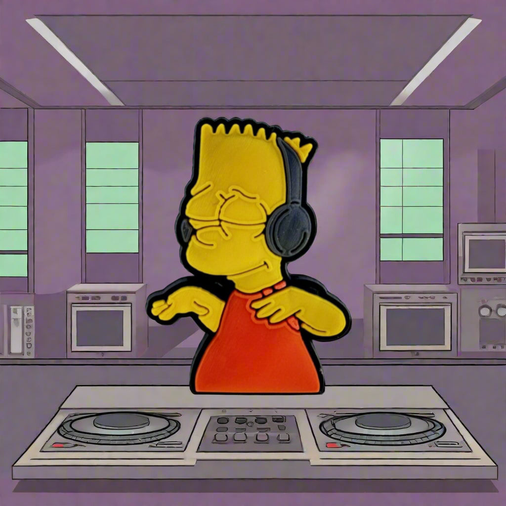 Bart With Headphones Croc Charm