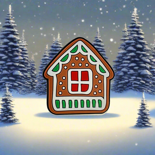 Brown Gingerbread House Croc Charm