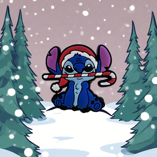 Candy Cane Stitch Croc Charm