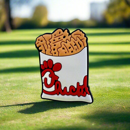 Chick Fries Croc Charm