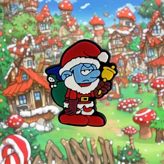 Christmas Smurf Croc Charm
