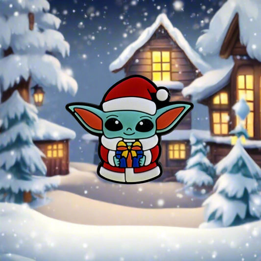 Christmas Yoda Croc Charm