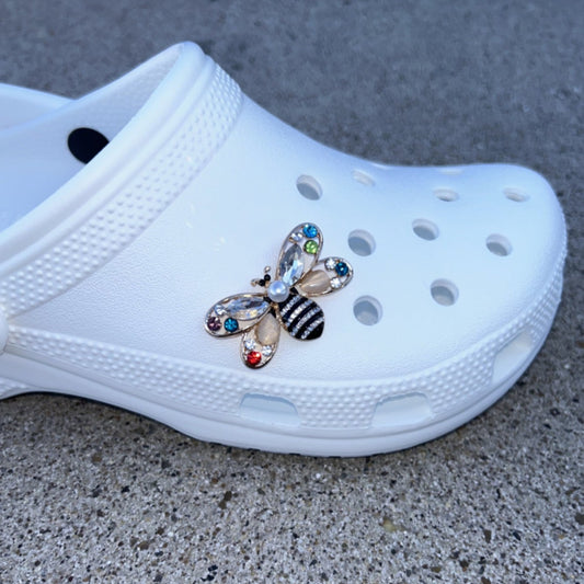 Colorful Bee Bling Croc Charm