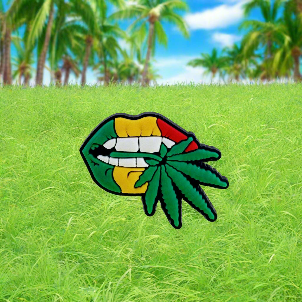 Colorful Lips with Leaf Charm