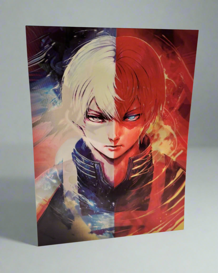 Deku x Bakugo x Todoroki Masks 3D Anime Poster