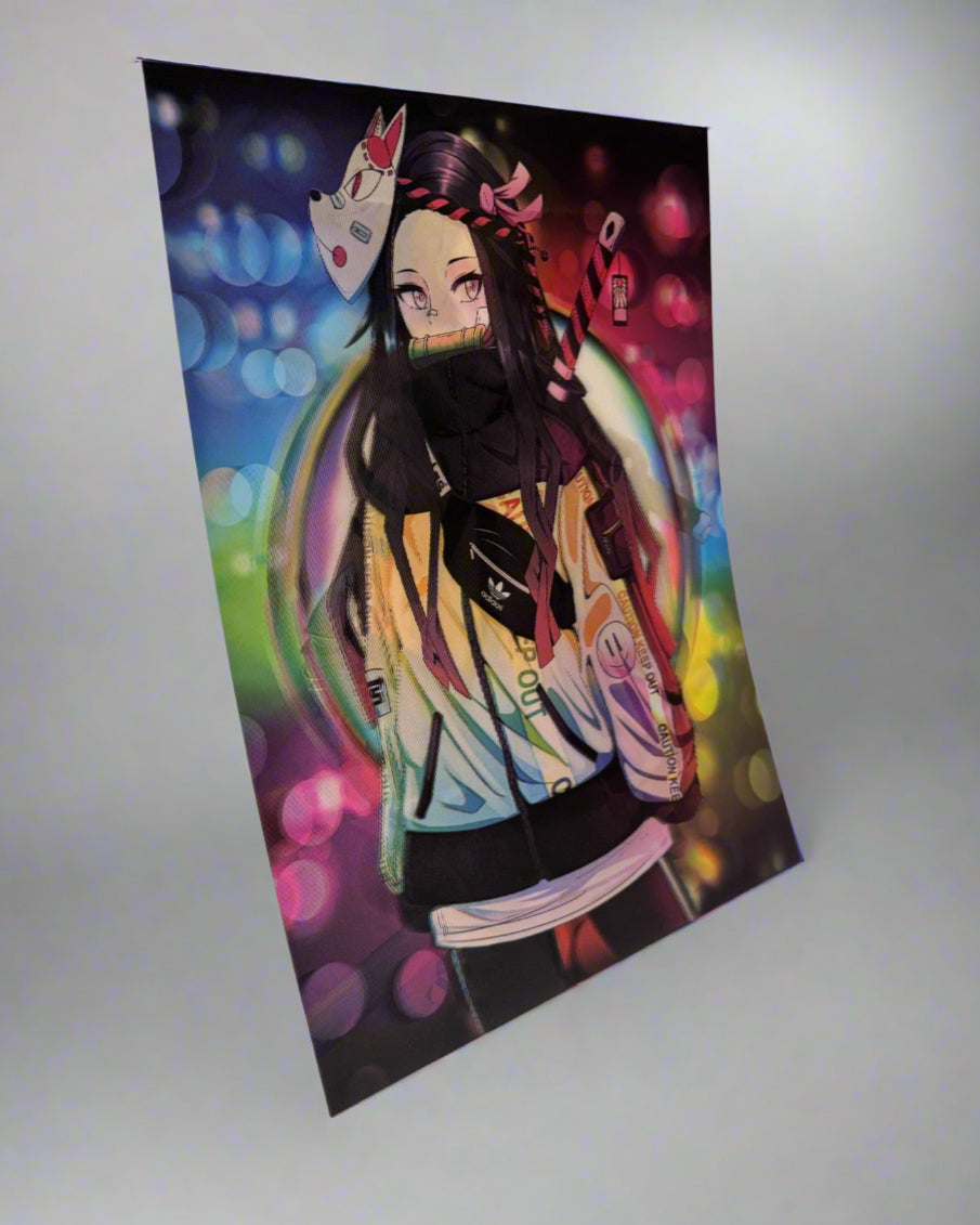 Demon Slayer Casual Style 3D Anime Poster