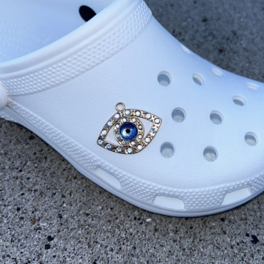 Evil Eye Bling Croc Charm