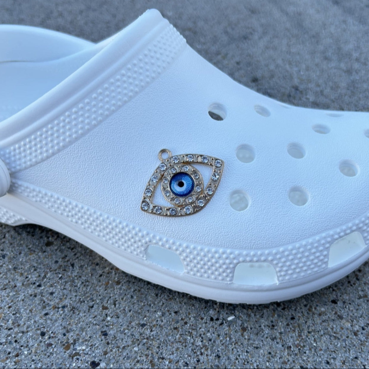 Evil Eye Bling Croc Charm