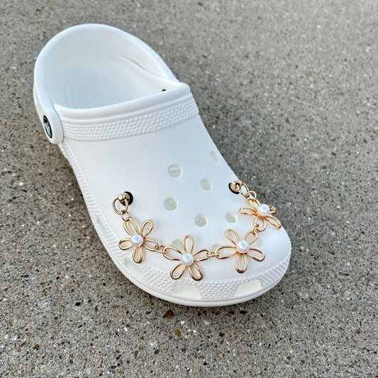 Flower Pearl Croc Chain
