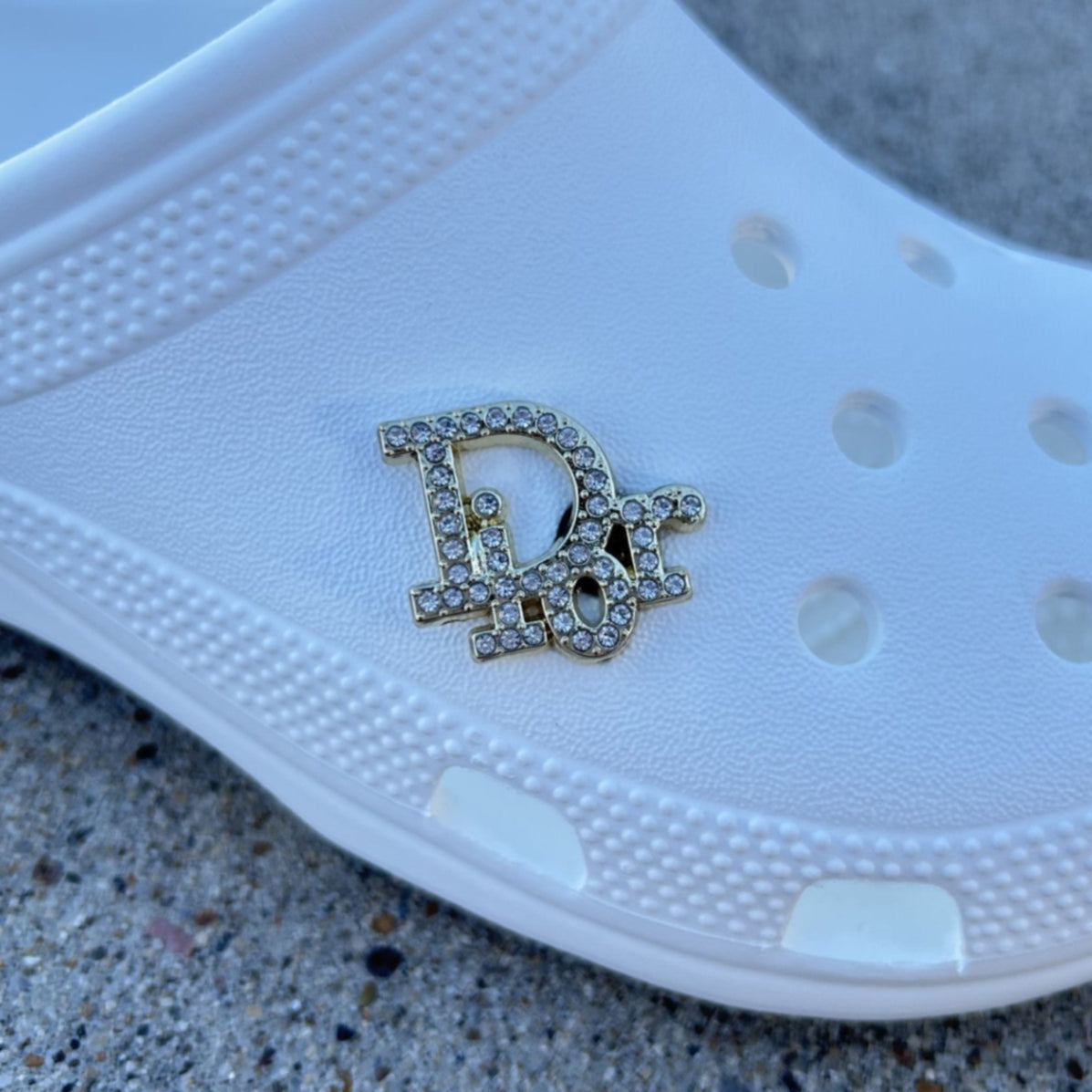 Gold Dior Bling Croc Charm