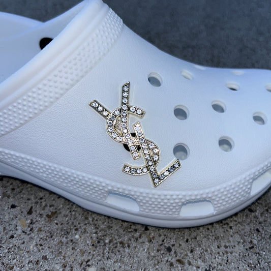 Gold YSL Bling Croc Charm