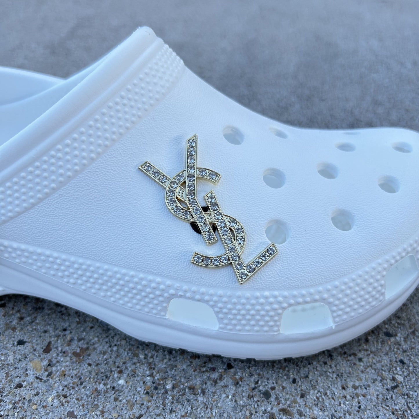 Gold YSL Bling Croc Charm