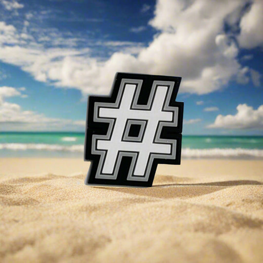 Hashtag Symbol Croc Charm