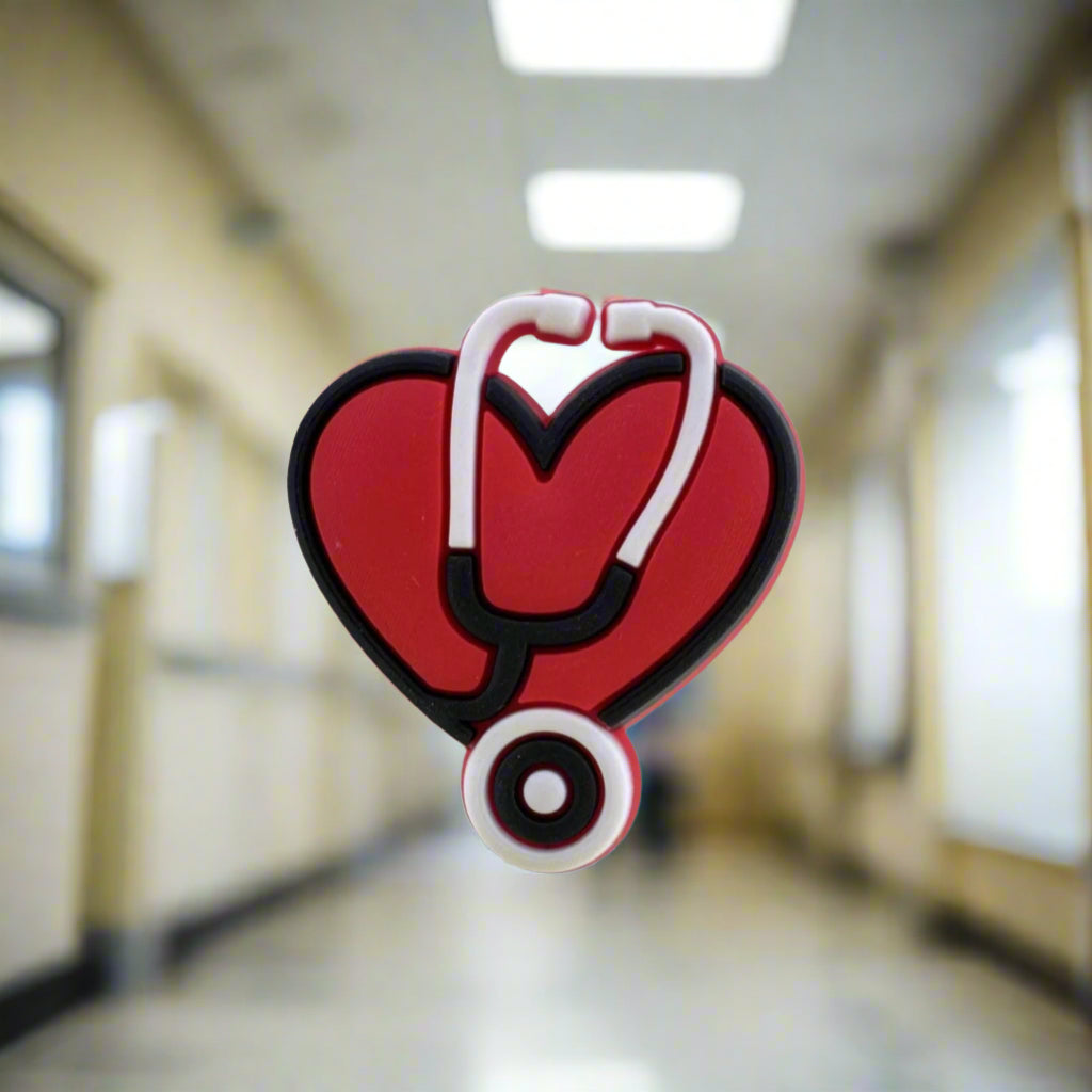Heart-Stethoscope Charm