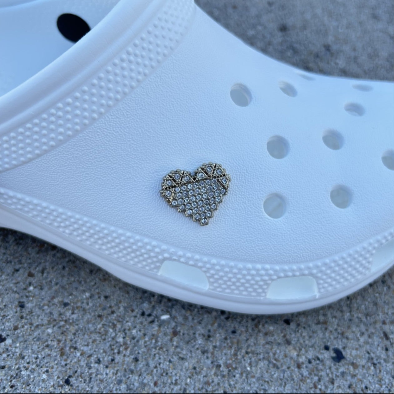 Heart Bling Croc Charm