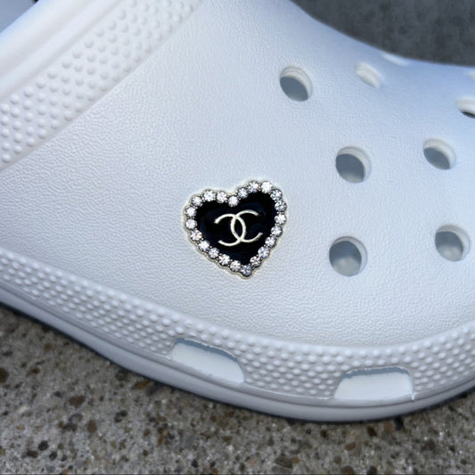 Heart CC Bling Croc Charm
