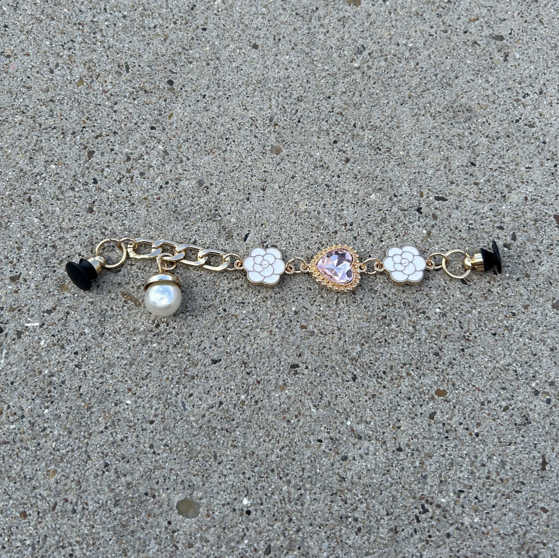 Heart Gem Shoe Chain