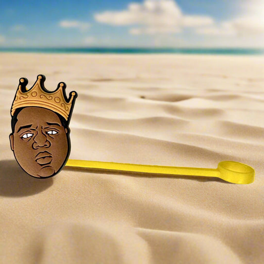 Hip Hop Legend with Crown Croc Straw Topper