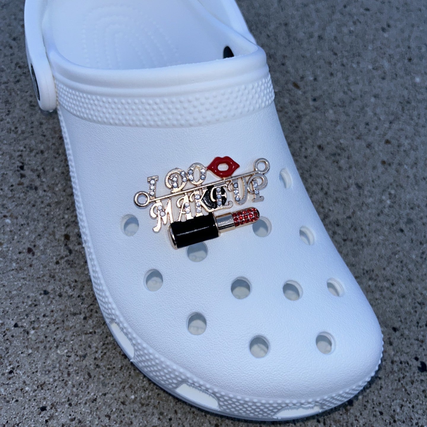 "I Do Makeup" Bling Croc Charm