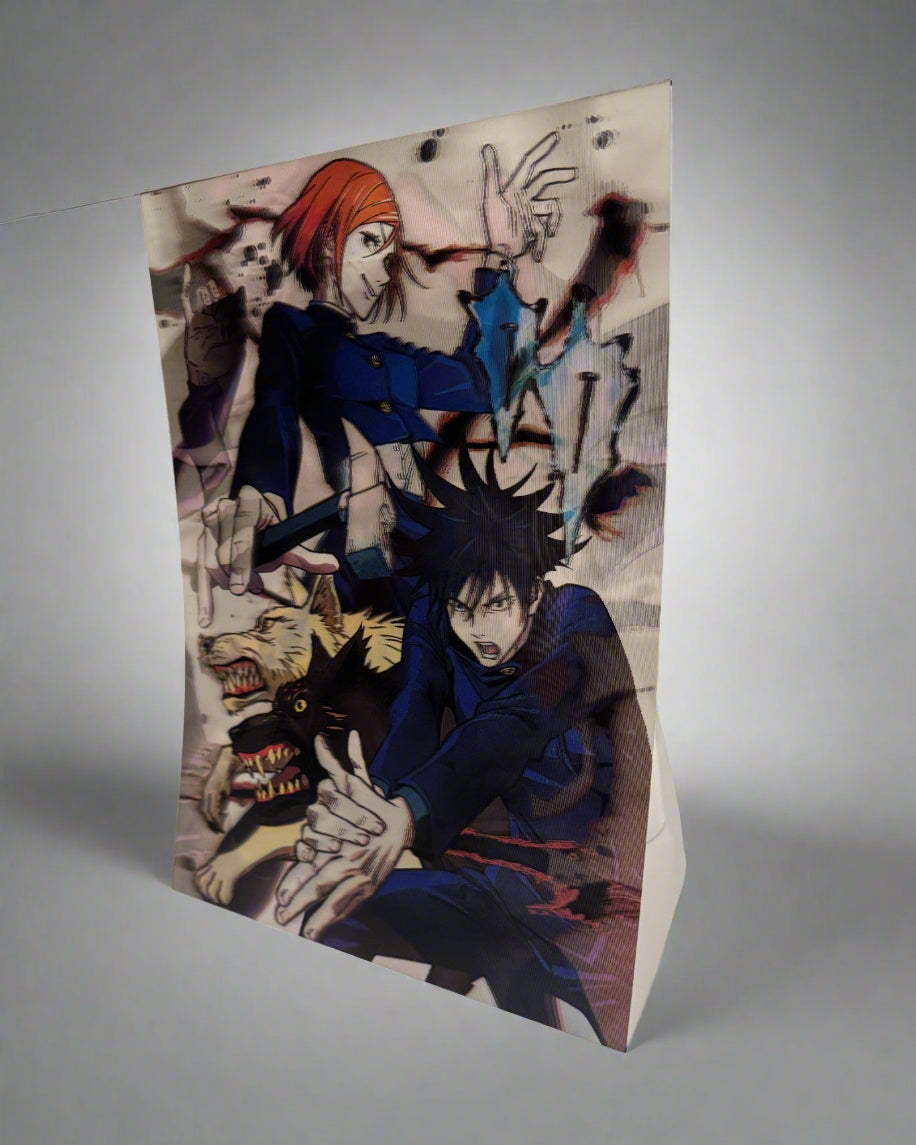 Jujutsu Kaisen Squad 3D Anime Poster