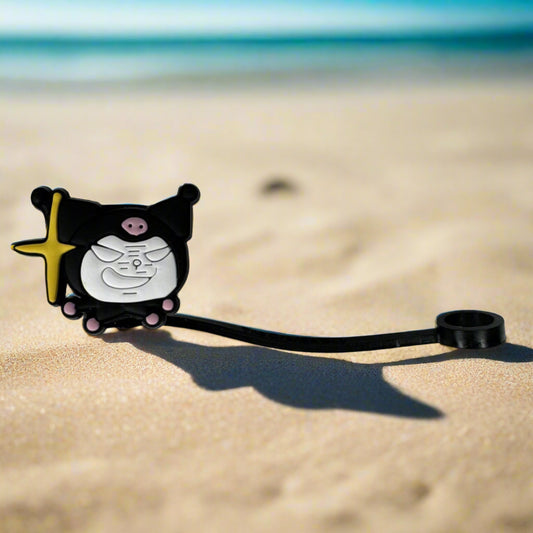 Kitty Smirk Croc Straw Topper