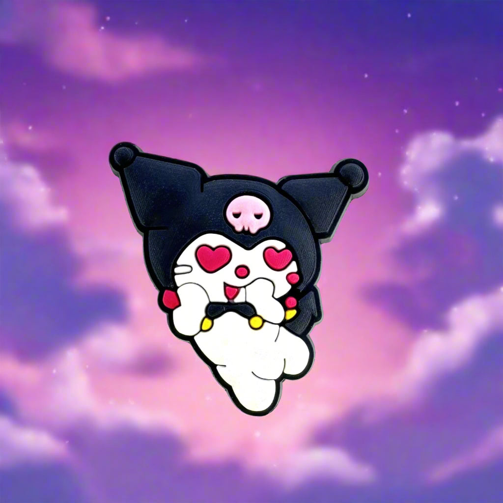 Kuromi Heart Eyes Croc Charm