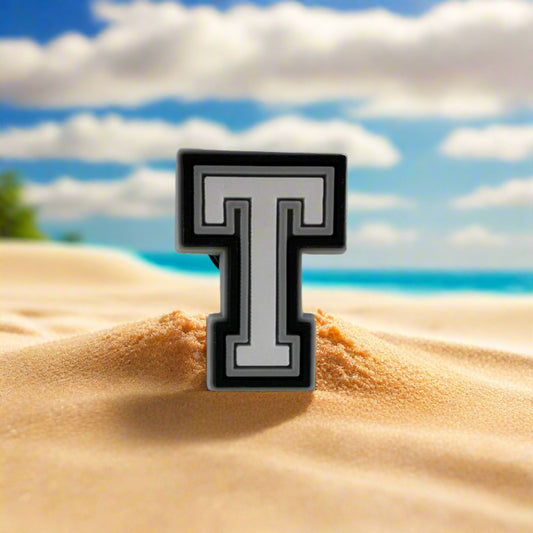 Letter T Croc Charm