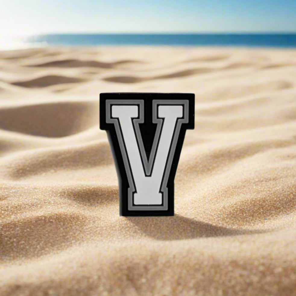 Letter V Croc Charm